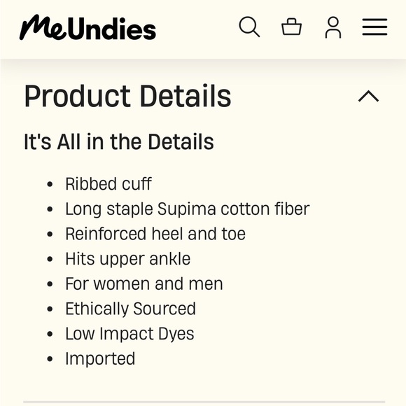 NIP MeUndies Supima Cotton Quarter Socks - Medium in Wiener Takes All. - Picture 5 of 7